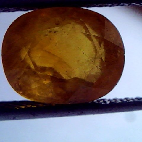 6.60 Ct Natural Bangkok Yellow Sapphire,Pukhraj Gemstone heated