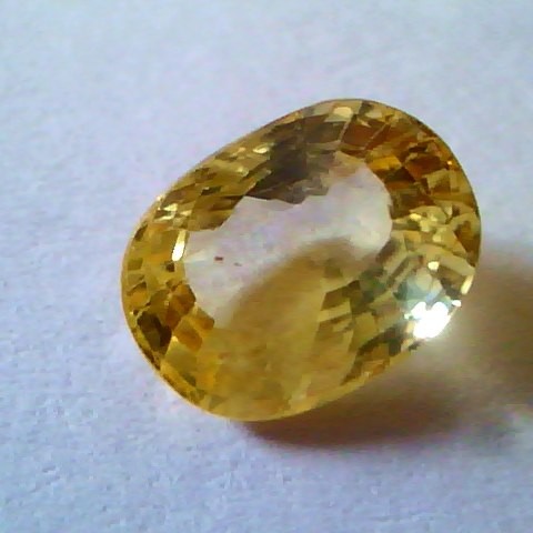 6.73 Ct Unheated Untreted Natural Ceylon Yellow Sapphire Pukhraj