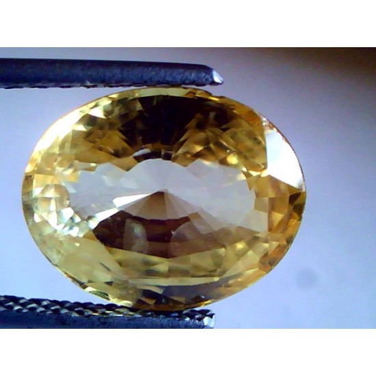 7.37 Ct Untreated Natural Ceylon Yellow Sapphire Pukhraj Gems A+