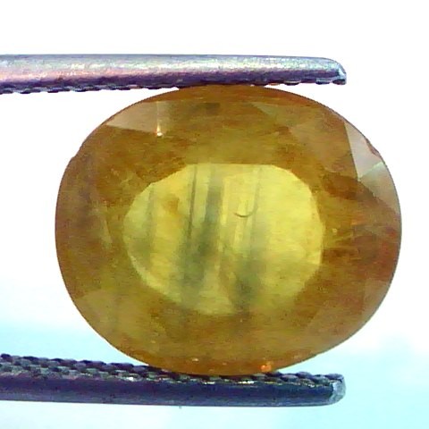 7.39 Ct Natural Yellow Sapphire Pukhraj Jupiter Gemstone(Heated)