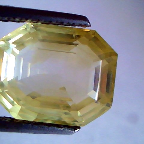7.64 Ct Unheated Natural Srilankan Yellow Sapphire Pukhraj