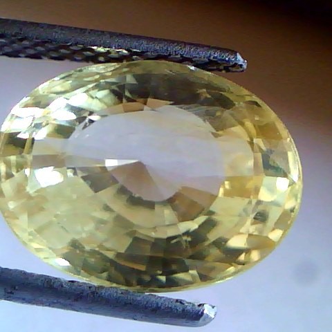 7.74 Ct Unheated Untreated Natural Srilankan Yellow Sapphire