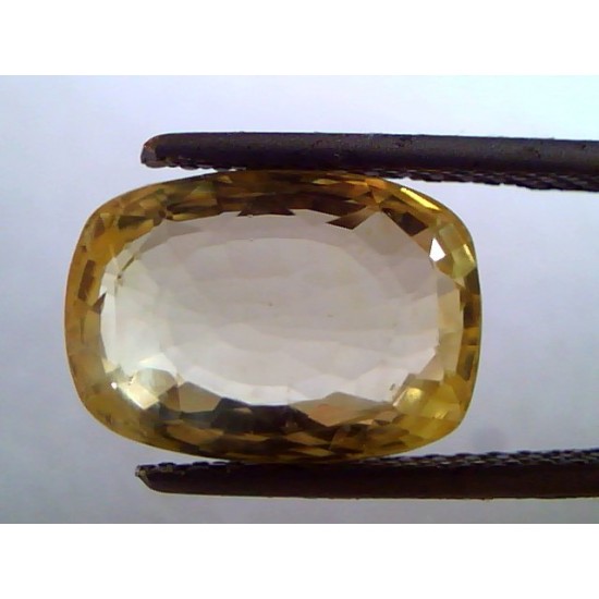 7.86 Ct Unheated Untreted Natural Ceylon Yellow Sapphire Pukhraj