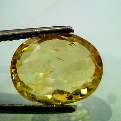 8.20 Ct Unheated Untreated Natural Ceylon Yellow Sapphire A+++++