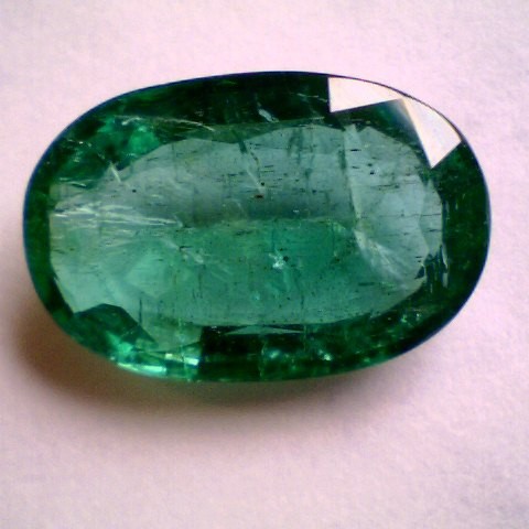 8.38 Ct Bright Green Untreated Natural Zambian Emerald Gemstone