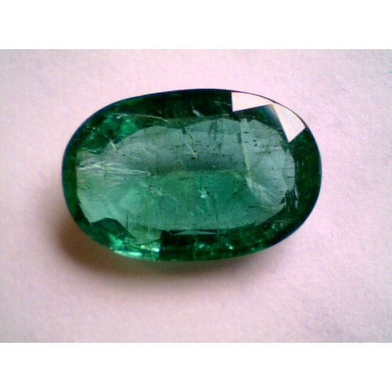 8.38 Ct Bright Green Untreated Natural Zambian Emerald Gemstone