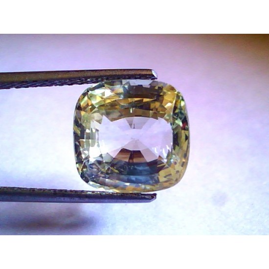 9.11 Ct Unheated Untreated Pale Whitish Natural Yellow sapphire