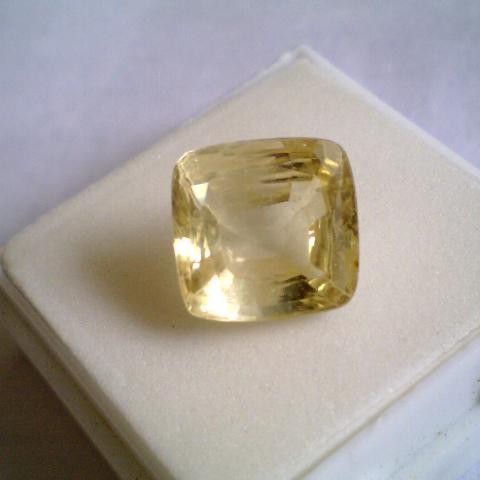 6.11 Ct Unheated Untreated Natural Ceylon Yellow Sapphire A+