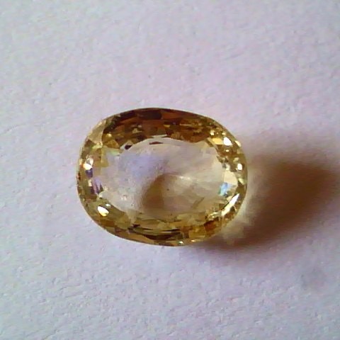 5.40 Ct Unheated Untreated Natural Ceylon Yellow Sapphire A+++++