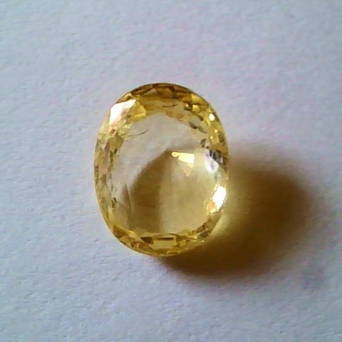 5.35 Ct Unheated Untreated Natural Ceylon Yellow Sapphire A+++++