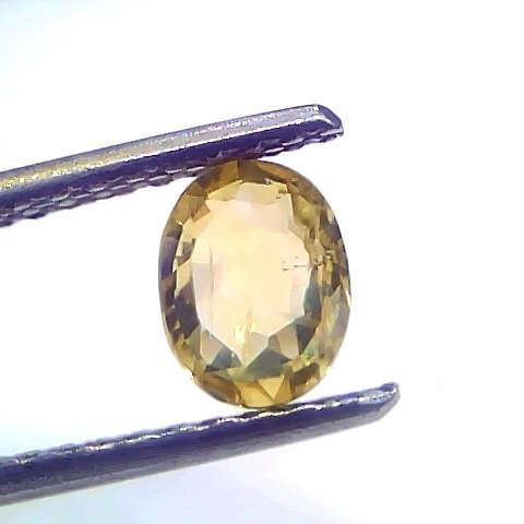 1.05 Ct Certified Unheated Untreated Natural Ceylon Yellow Sapphire