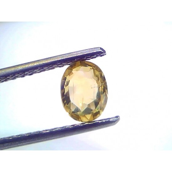 1.05 Ct Certified Unheated Untreated Natural Ceylon Yellow Sapphire