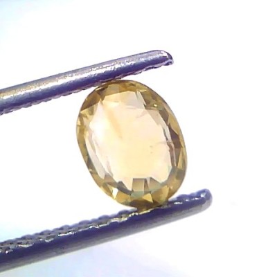 1.05 Ct Certified Unheated Untreated Natural Ceylon Yellow Sapphire