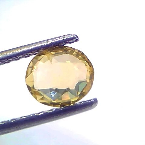 1.20 Ct Certified Unheated Untreated Natural Ceylon Yellow Sapphire