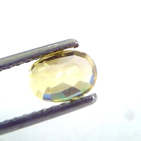 1.67 Ct Unheated Untreated Natural Ceylon Yellow Sapphire/Pukhraj