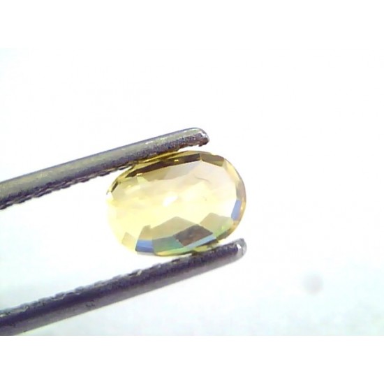 1.67 Ct Unheated Untreated Natural Ceylon Yellow Sapphire/Pukhraj