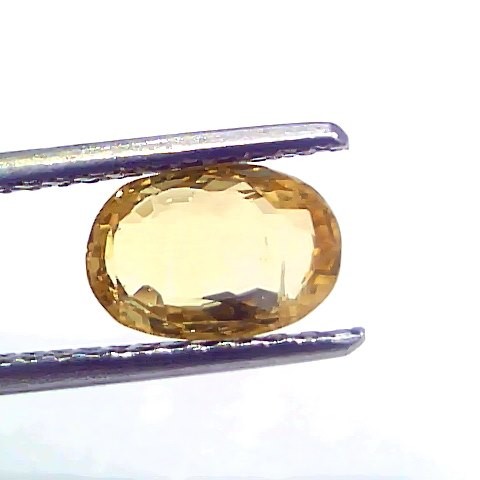 1.76 Ct Certified Unheated Untreated Natural Ceylon Yellow Sapphire