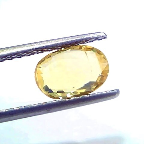 1.76 Ct Certified Unheated Untreated Natural Ceylon Yellow Sapphire