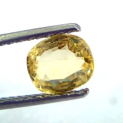1.80 Ct Unheated Untreated Natural Ceylon Yellow Sapphire/Pukhraj