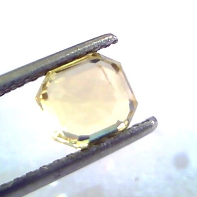1.86 Ct Unheated Untreated Natural Ceylon Yellow Sapphire/Pukhraj