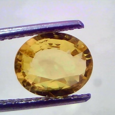 1.85 Ct Certified Untreated Natural Ceylon Yellow Sapphire Gemstones