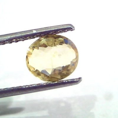 2.01 Ct Unheated Untreated Natural Ceylon Yellow Sapphire Pukhraj
