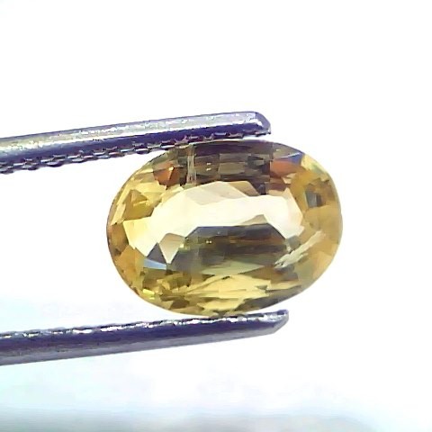 2.05 Ct Certified Unheated Untreated Natural Ceylon Yellow Sapphire