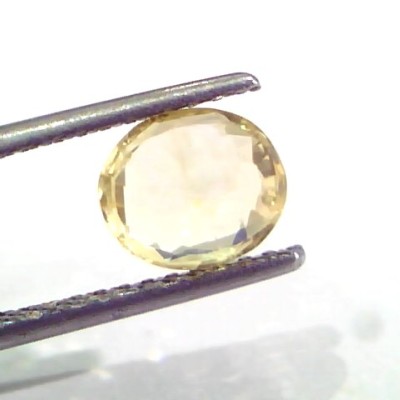 2.01 Ct Unheated Untreated Natural Ceylon Yellow Sapphire Pukhraj