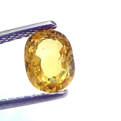 1.97 Ct Certified Untreated Natural Ceylon Yellow Sapphire Gemstone