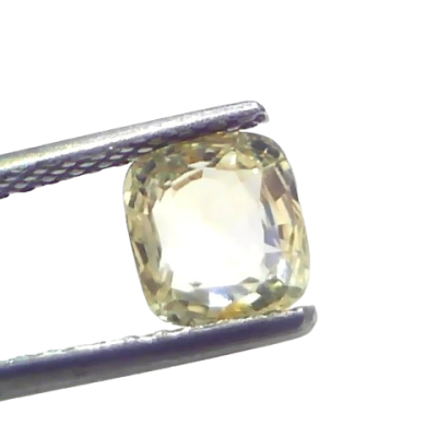 1.91 Ct Certified Unheated Untreated Natural Ceylon Yellow Sapphire