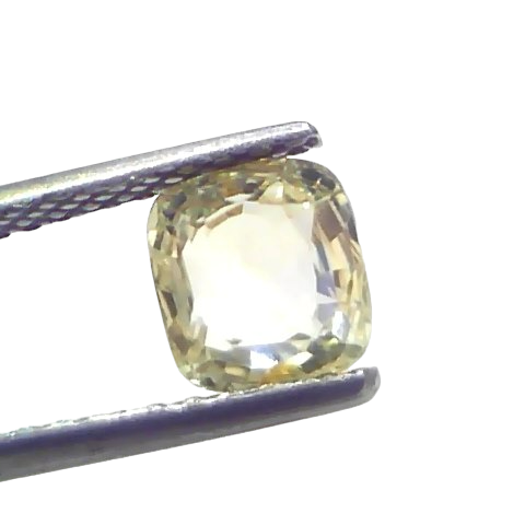 1.91 Ct Certified Unheated Untreated Natural Ceylon Yellow Sapphire