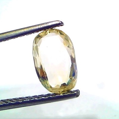 2.00 Ct Certified Unheated Untreated Natural Ceylon Yellow Sapphire