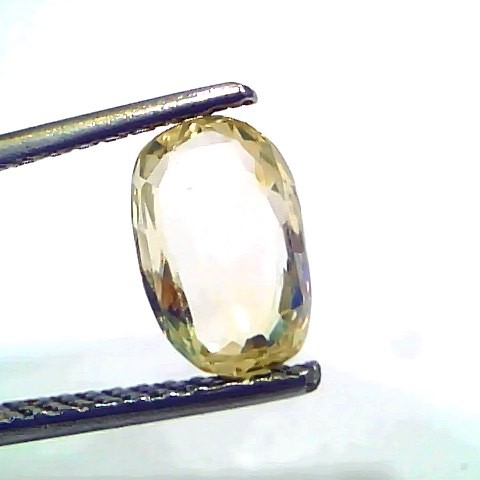2.00 Ct Certified Unheated Untreated Natural Ceylon Yellow Sapphire