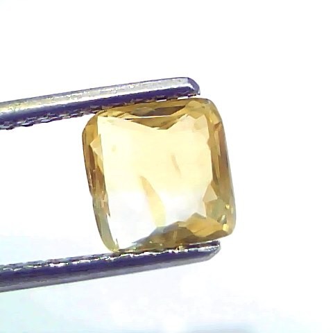 2.04 Ct Certified Unheated Untreated Natural Ceylon Yellow Sapphire
