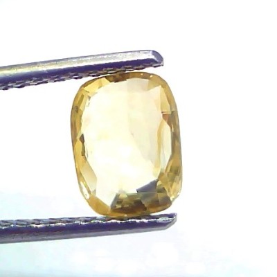 1.95 Ct Certified Unheated Untreated Natural Ceylon Yellow Sapphire