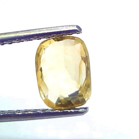1.95 Ct Certified Unheated Untreated Natural Ceylon Yellow Sapphire
