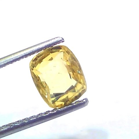 1.97 Ct Certified Unheated Untreated Natural Ceylon Yellow Sapphire