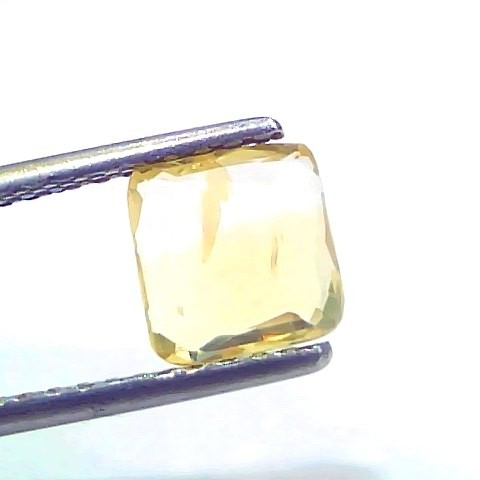 2.04 Ct Certified Unheated Untreated Natural Ceylon Yellow Sapphire