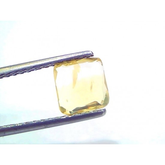 2.04 Ct Certified Unheated Untreated Natural Ceylon Yellow Sapphire