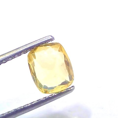 1.97 Ct Certified Unheated Untreated Natural Ceylon Yellow Sapphire