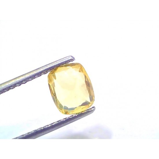 1.97 Ct Certified Unheated Untreated Natural Ceylon Yellow Sapphire