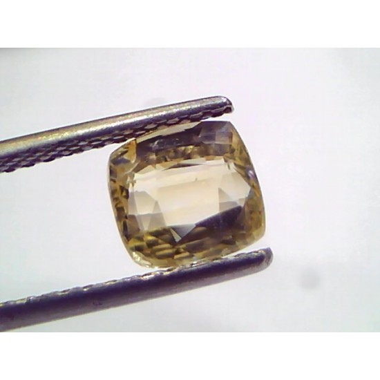 2.02 Ct Unheated Untreated Natural Ceylon Yellow Sapphire Gemstone