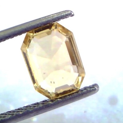 1.96 Ct Unheated Untreated Natural Ceylon Yellow Sapphire/Pukhraj
