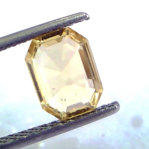 1.96 Ct Unheated Untreated Natural Ceylon Yellow Sapphire/Pukhraj