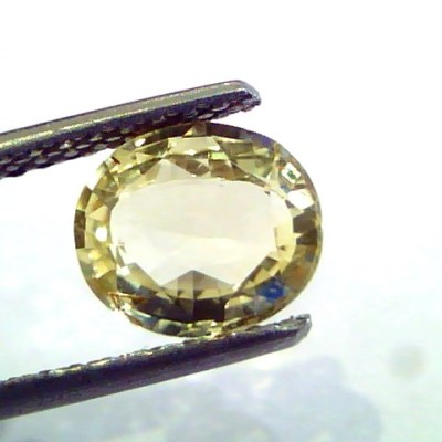 1.96 Ct Unheated Untreated Natural Ceylon Yellow Sapphire Pukhraj