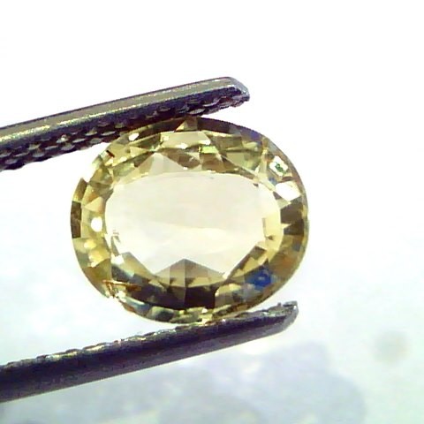 1.96 Ct Unheated Untreated Natural Ceylon Yellow Sapphire Pukhraj