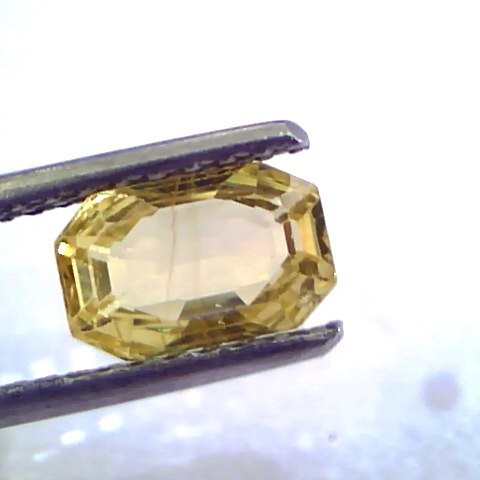 2.00 Ct Unheated Untreated Natural Ceylon Yellow Sapphire/Pukhraj