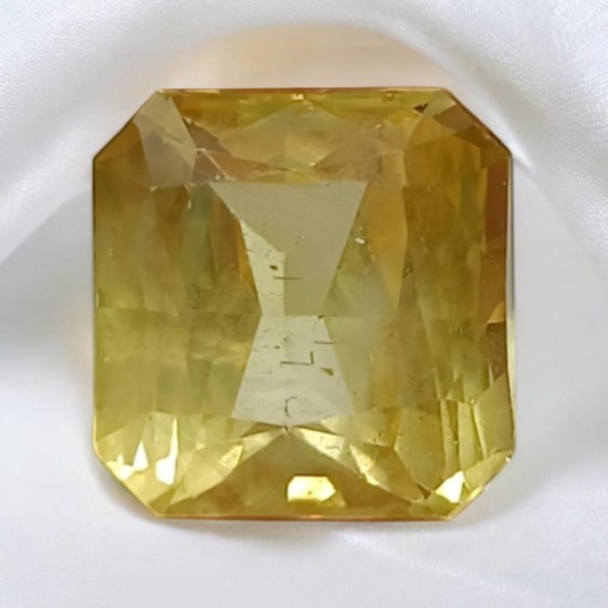 Huge 10.07 Ct Unheated Untreated Natural Ceylon Yellow Sapphire