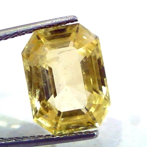 Huge 10.24 Ct Unheated Untreated Natural Ceylon Yellow Sapphire AAA