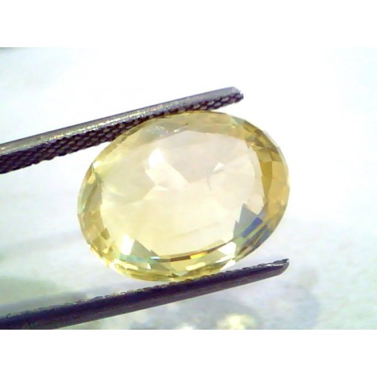 Huge 10.49 Ct Unheated Untreated Natural Ceylon Yellow Sapphire AAA